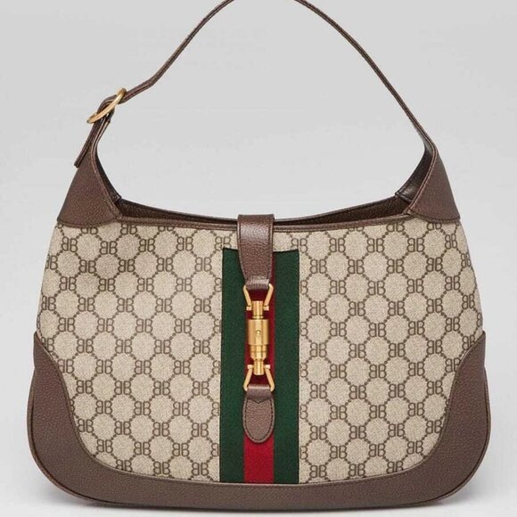 Balenciaga Handbags - Balenciaga x Gucci Beige/Ebony Coated Canvas/Leather The Hacker Project 1961 ...